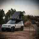 Roveroll Tri-Clam Shell Roof Top Tent-Taupe Body & Black Rain Fly - 47 in - AC001-5