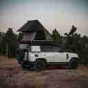 Roveroll Tri-Clam Shell Roof Top Tent-Taupe Body & Black Rain Fly - 47 in - AC001-7