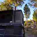 Roveroll Aluminum Shell Pop-Up Roof Top Tent-Taupe Body & Black Rain Fly - 53 in - AP001-4