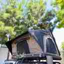 Roveroll Aluminum Side Opening Roof Top Tent-Taupe Body & Black Rain Fly - 53 in - AS001-1