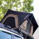 Roveroll Aluminum Side Opening Roof Top Tent-Taupe Body & Black Rain Fly - 53 in - AS001-3