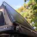 Roveroll Aluminum Side Opening Roof Top Tent-Taupe Body & Black Rain Fly - 53 in - AS001-4