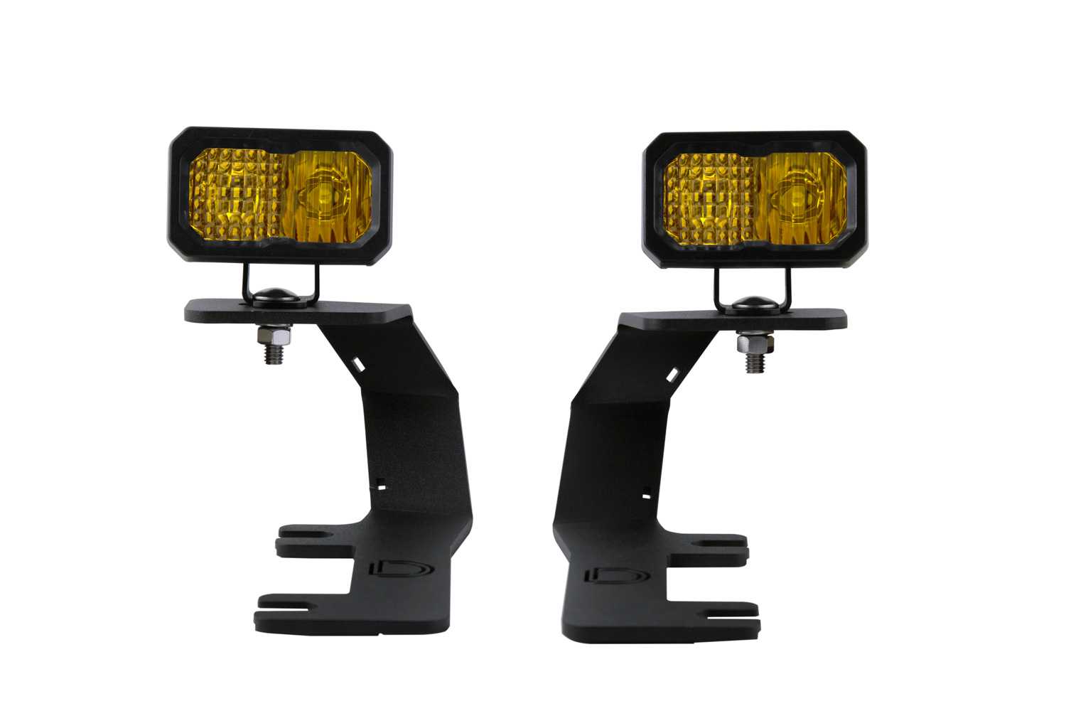 Diode Dynamics - Stage Series 2in LED Ditch Light Kit for 2014-2019 Silverado/Sierra, Pro Yellow Combo - DD6662