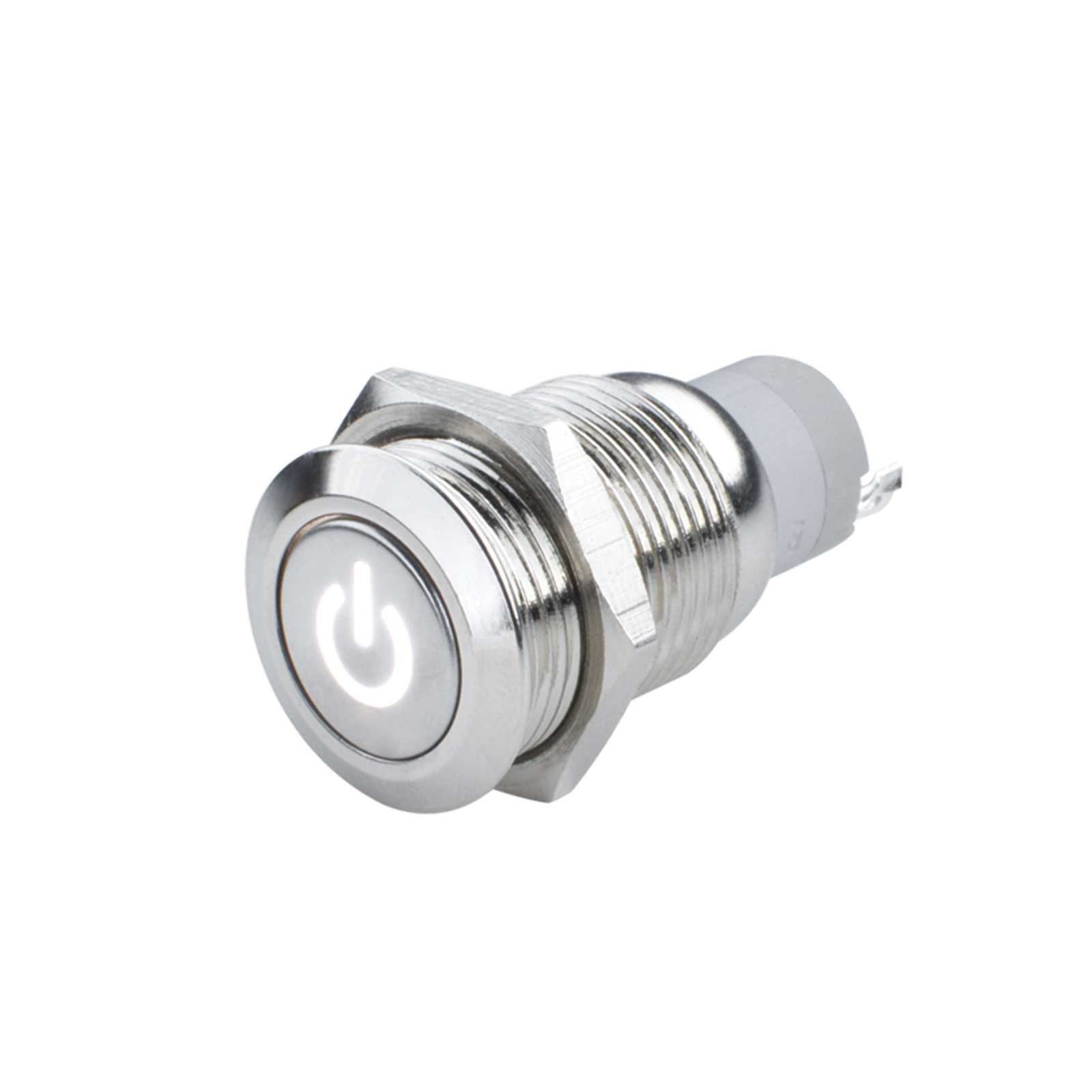 Pre-Wired Power Symbol On/Off Flush Mount LED Switch
